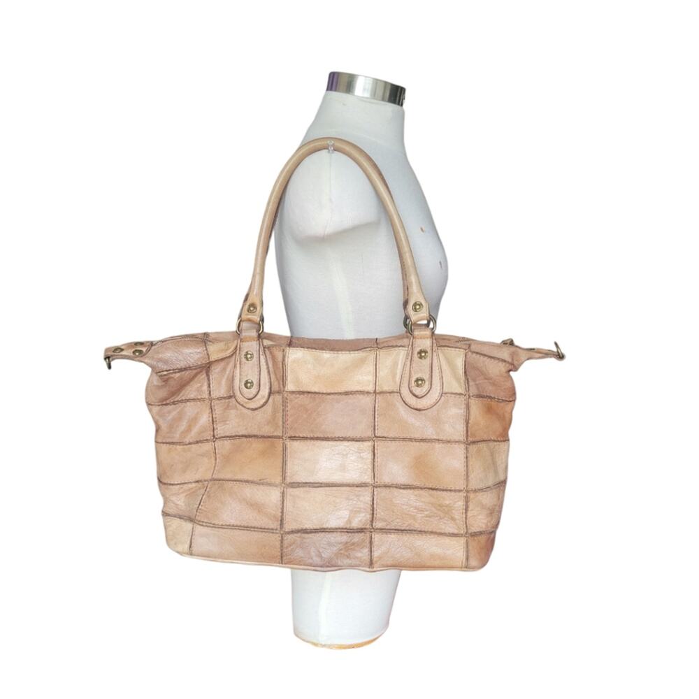 Wilsons Leather Large Patchwork Carry All Bag Pur… - image 2